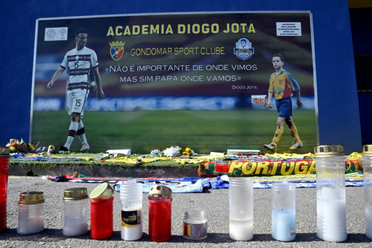 A tribute to Diogo Jota at the football academy he set up in Gondomar