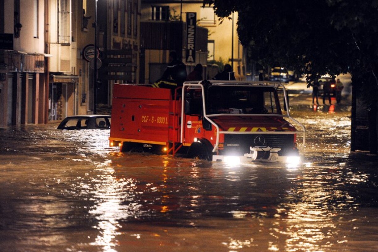Un camion de pompiers dans les rues de Villers-les-Nancy le 22 mai 2012.