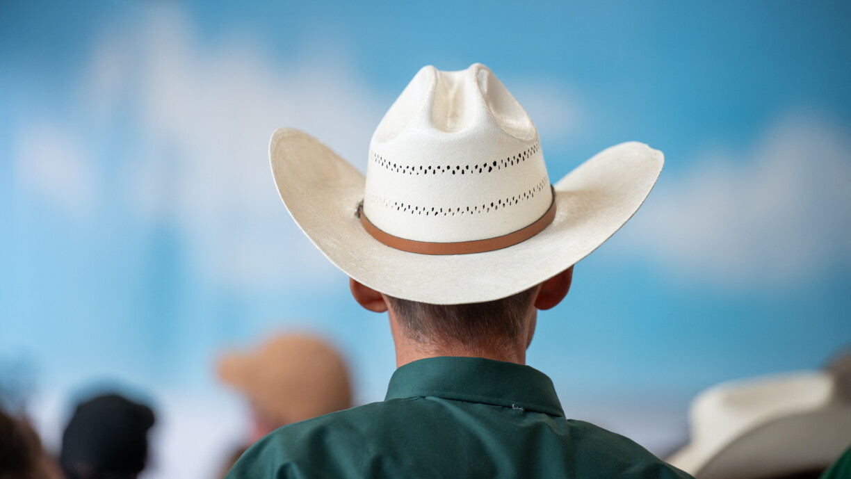 Am Texas di vill Leit all Dag e Cowboyshutt un.