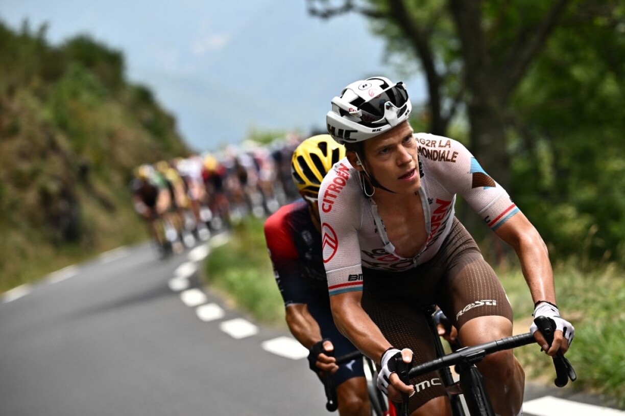 Bob Jungels lors de la 17e étape du tour de France 2022.