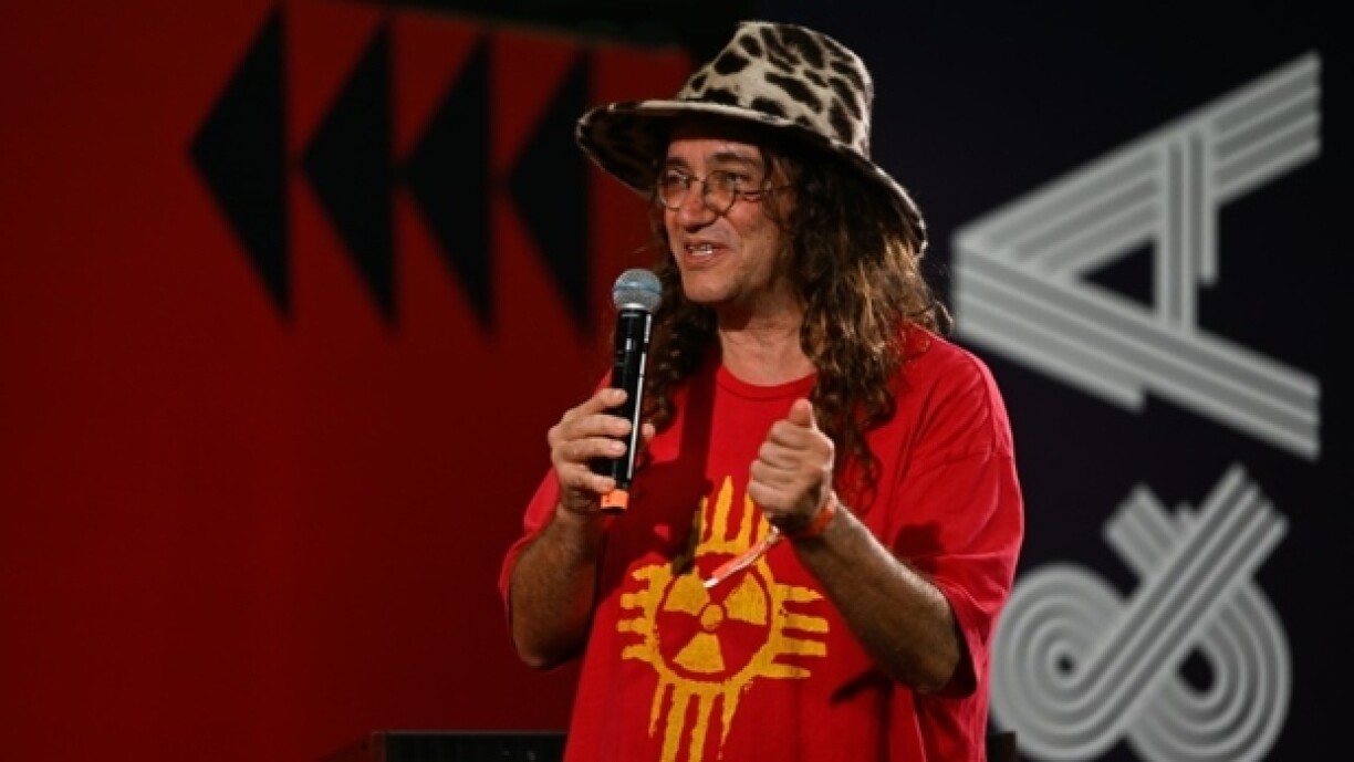 Le mathématicien Ben Goertzel à la Conférence Web Summit, le 3 mai 2023 à Rio de Janeiro, au Brésil