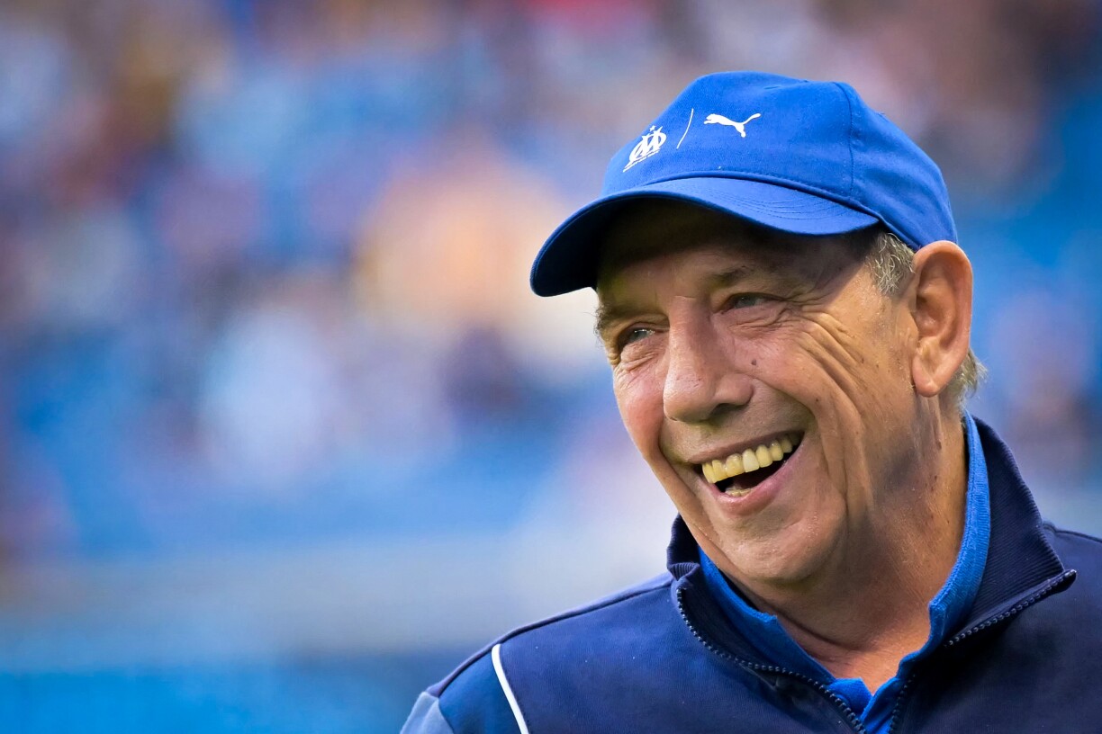 Jean-Louis Gasset en 2024, lorsqu'il était entraîneur de l'Olympique de Marseille.