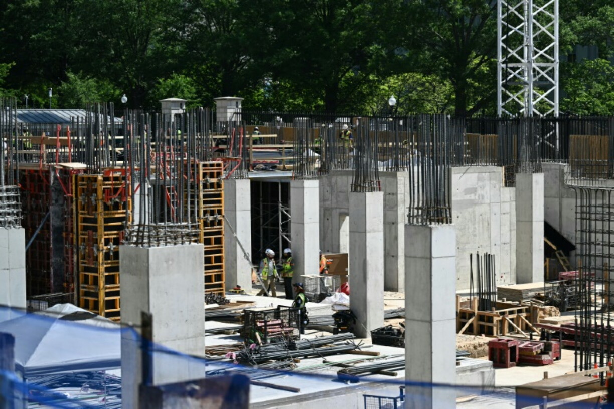 Travaux de construction de la future salle de bal de la Maison Blanche, à Washington, le 19 mai 2026