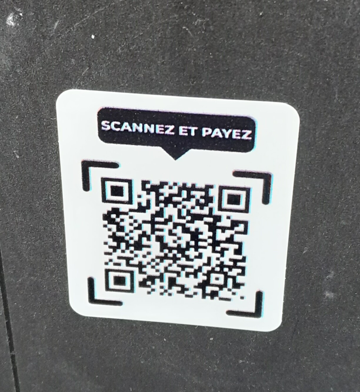 Le faux QR code à ne pas utiliser.