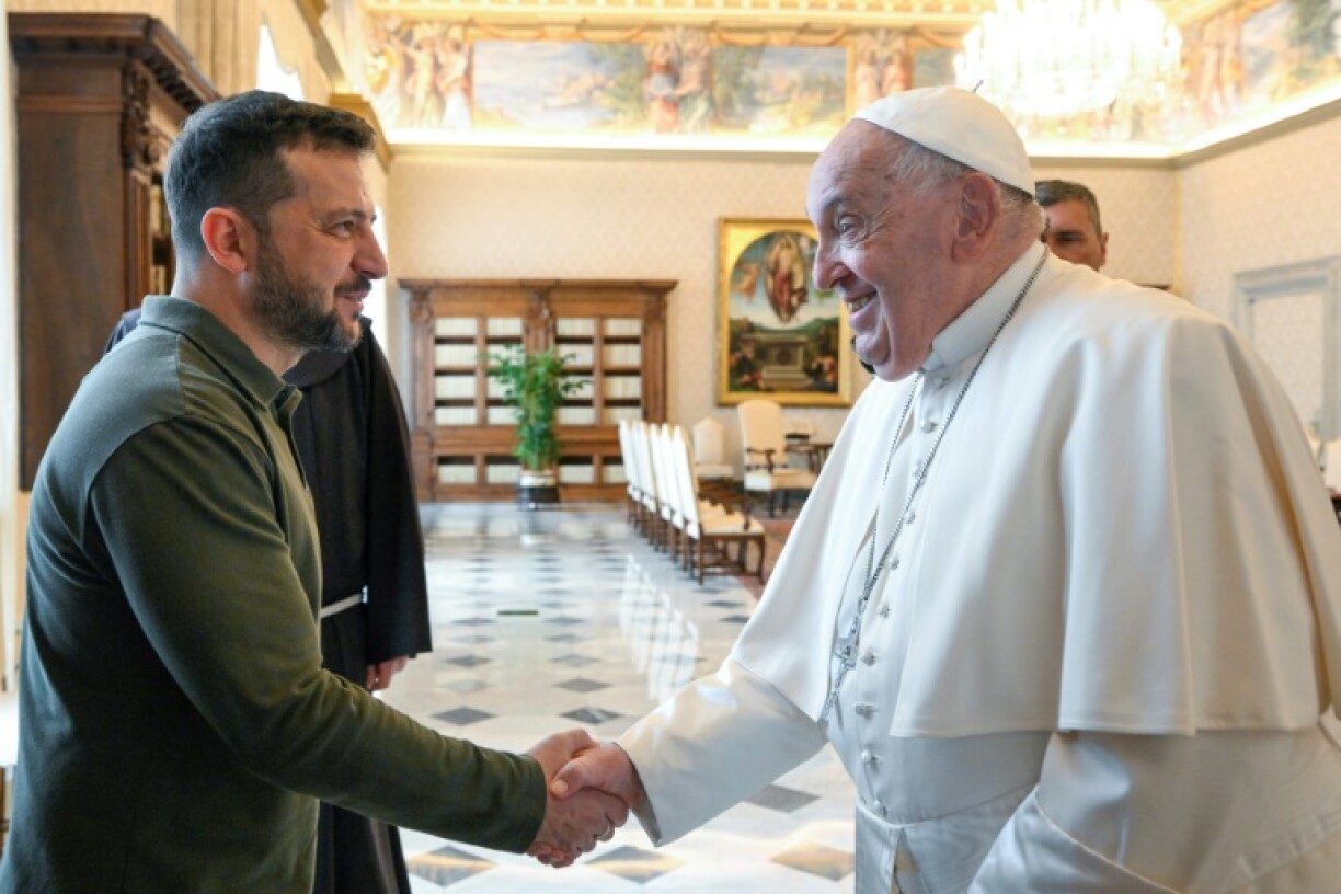 Ukraine's President Volodymyr Zelensky met Pope Francis in the Vatican in October 2024