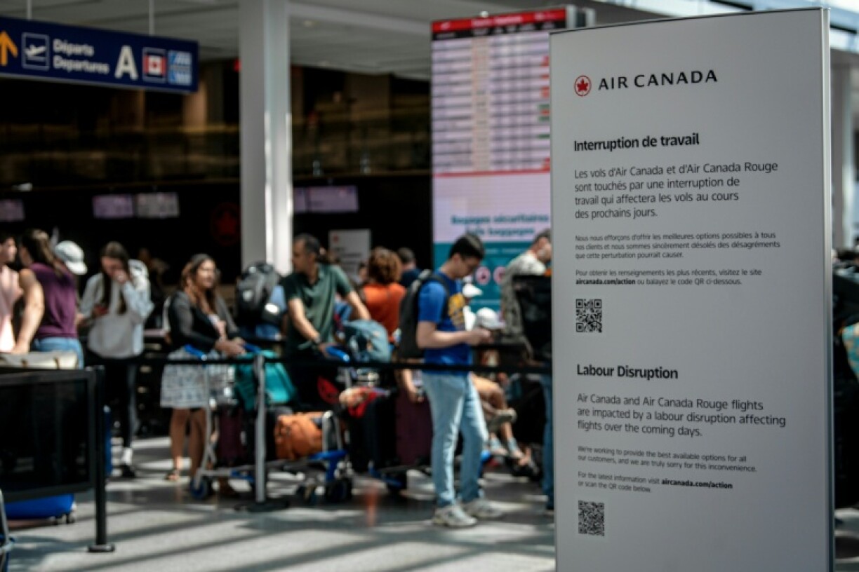 Hundreds of flights were canceled due to the Air Canada strike action