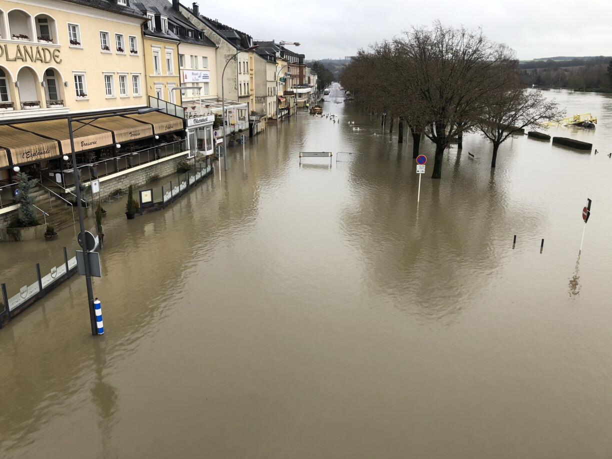 Les inondations il y a une semaine à Remich.