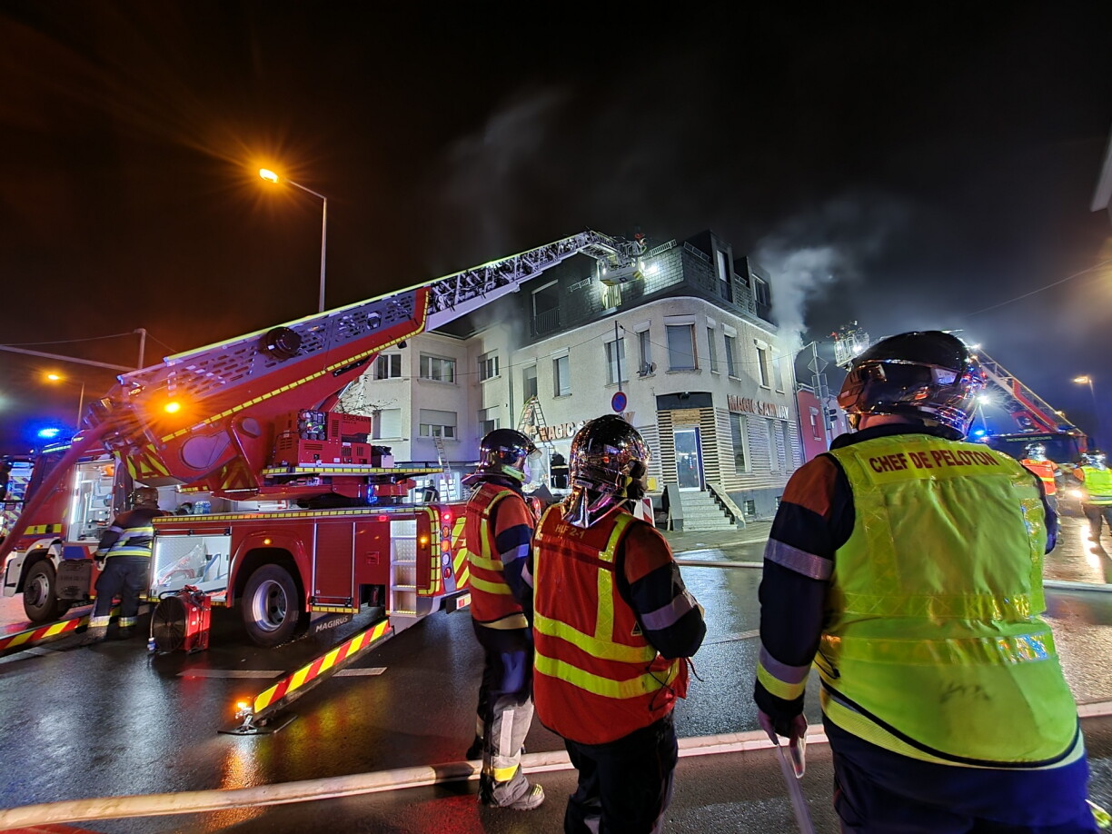 Une photo prise à Differdange dans la nuit du 12 au 13 novembre 2021