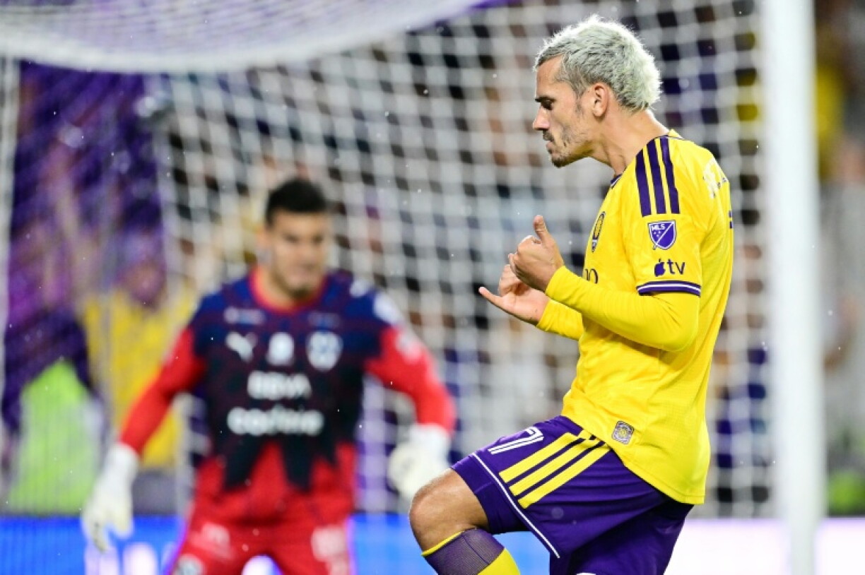 Antoine Griezmann fête son but pour Orlando contre Monterrey (2-1) en Leagues Cup, le 5 août 2026 à Orlando