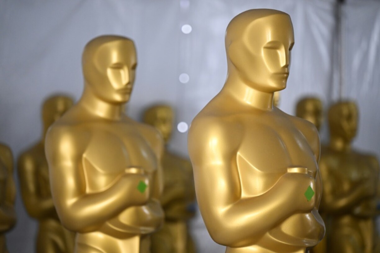 Des statuettes des Oscars à Los Angeles, en Californie, le 8 mars 2023
