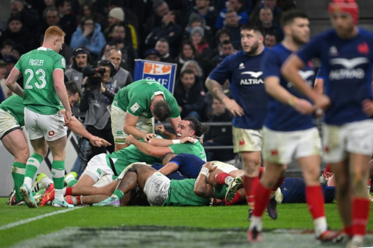 Le XV de France s'incline devant l'Irlande en ouverture du Tournoi des six nations au stade Vélodrome, le 2 février 2024