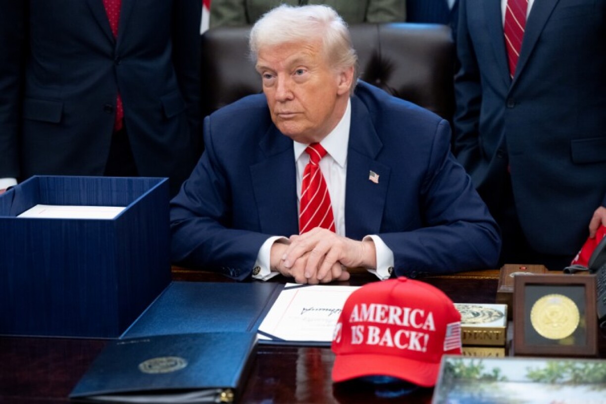US President Donald Trump speaks after signing a funding bill to end a partial government shutdown in the Oval Office of the White House in Washington, DC, February 3, 2026