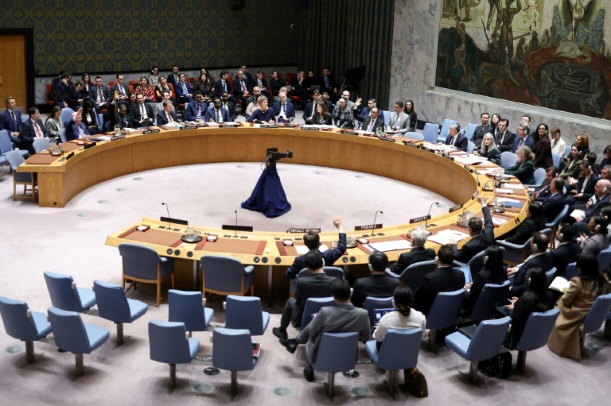 Le Conseil de sécurité de l'ONU vote une résolution sur l'Ukraine, le 24 février 2025 à New York