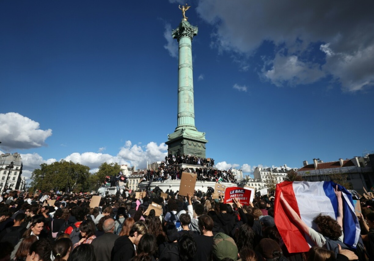Students urged mobilisation across France, with rallies in Paris and other major cities