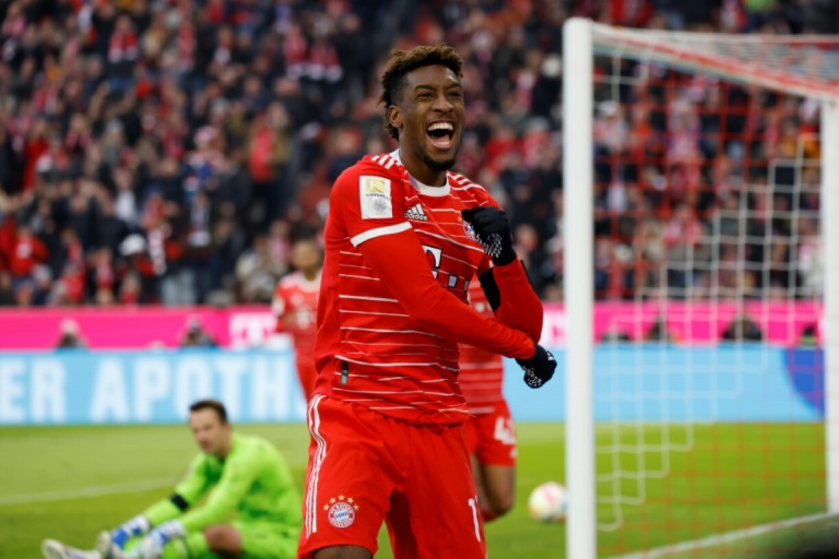 Kingsley Coman vient de marquer pour le Bayern contre Bochum en Championnat d'Allemagne le 11 février 2023 à Munich