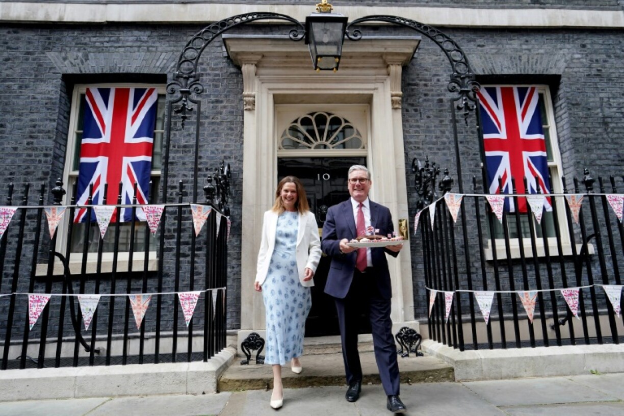 Britain's Prime Minister Keir Starmer hosted a street party outside Downing Street