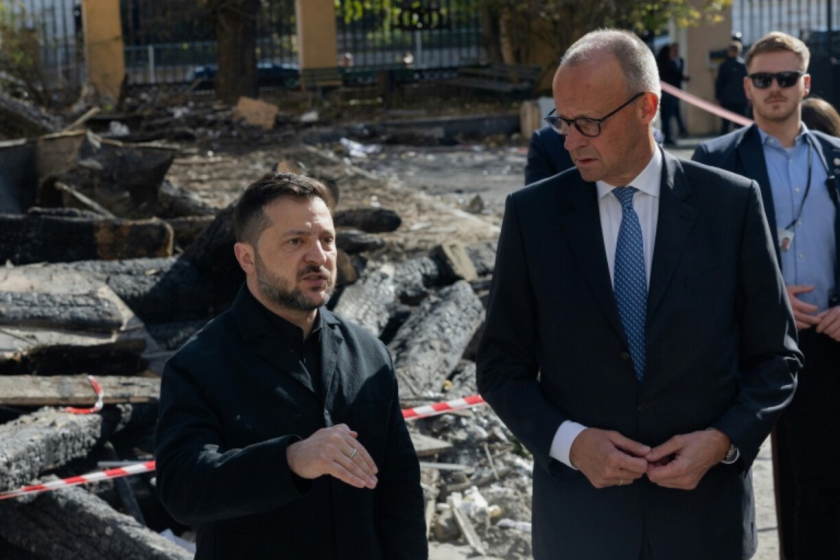 German Chancellor Friedrich Merz was on a solidarity visit to Kyiv