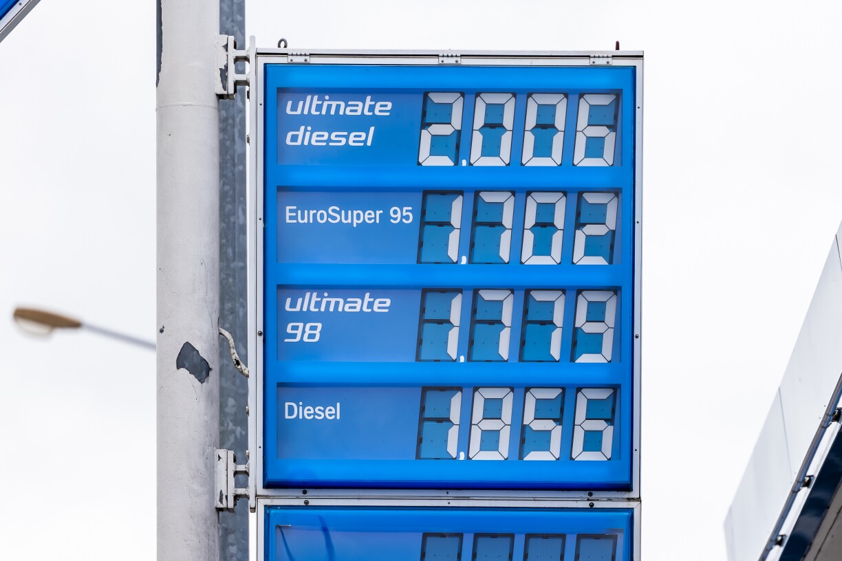 Les prix affichés à la pompe au Luxembourg ce mardi 17 mars 2026.