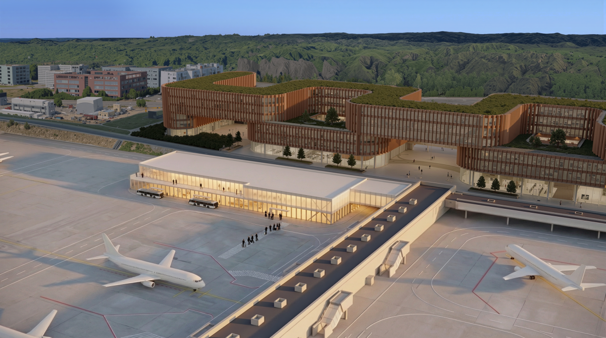 Illustrations of what the Airport will look like following the 'masterplan'.