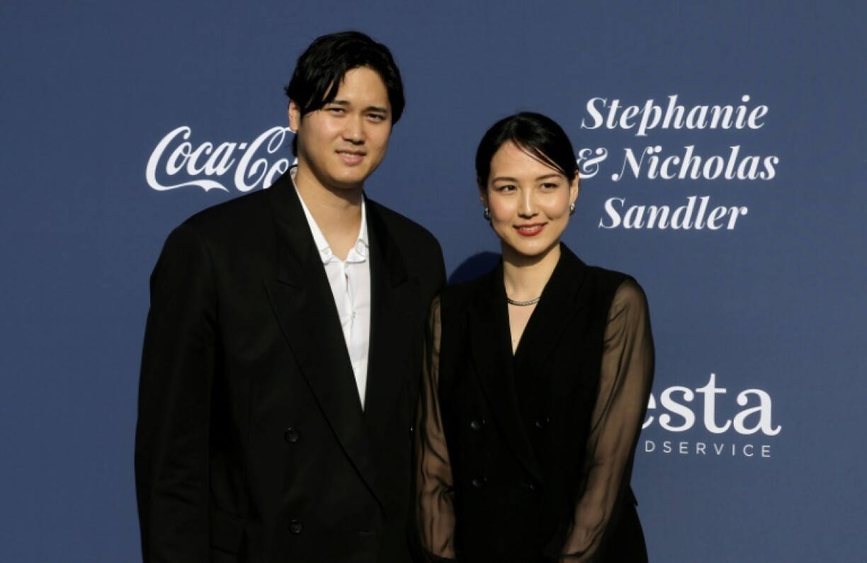 Shohei and Mamiko Ohtani attend a Los Angeles Dodgers Foundation gala in May 2024