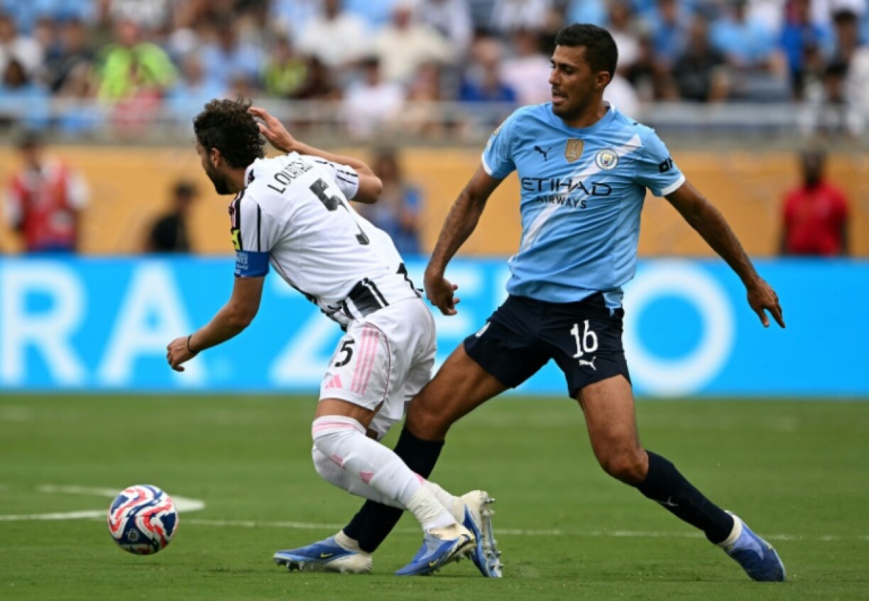 Manchester City's Spanish midfielder Rodri made his first start since suffering a knee injury in September when he lined up against Juventus on Thursday.