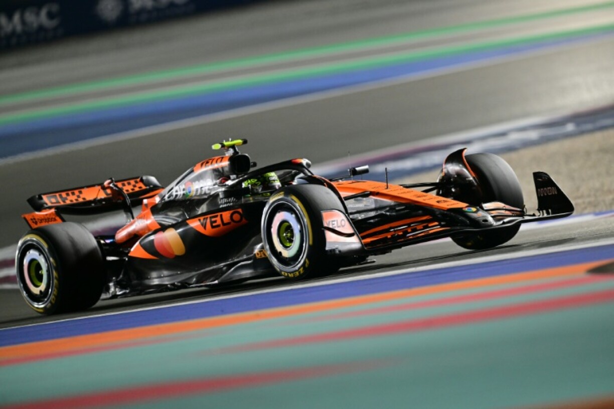 Lando Norris missed the flag and was penalised