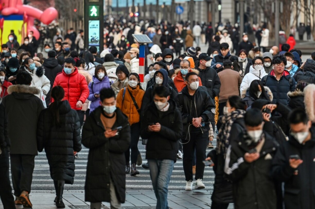Dans le quartier de Huangpu à Shanghai, le 16 janvier 2023