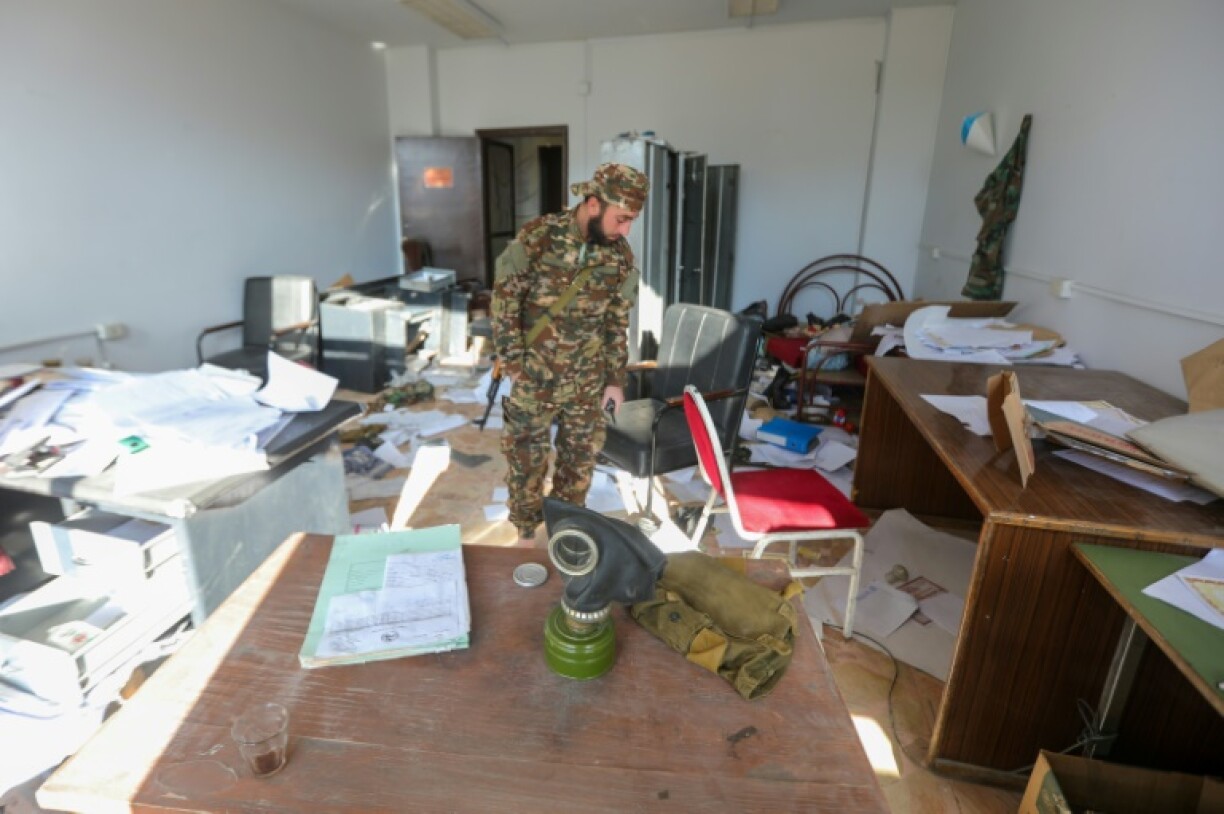 Ransacked offices at a Fourth Division base
