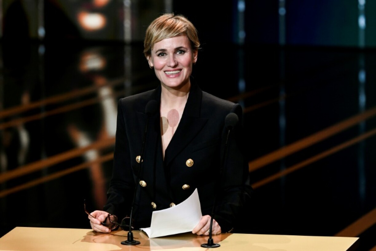 L'actrice Judith Godrèche lors de la 49e édition des César au théâtre de l'Olympia, le 23 février 2024 à Paris