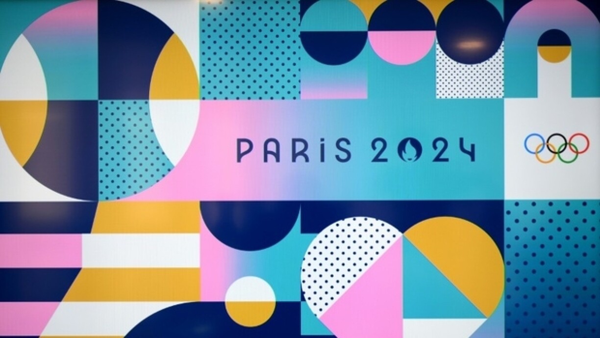 Le logo des jeux Olympiques de Paris 2024 présenté le 8 février 2023 à Paris