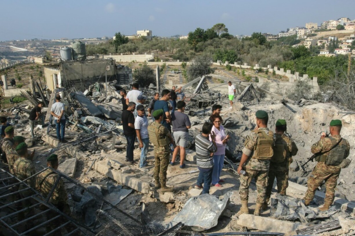 The southern Lebanese village of Toura was one of those hit in the latest series of Israeli air strikes targeting Hezbollah