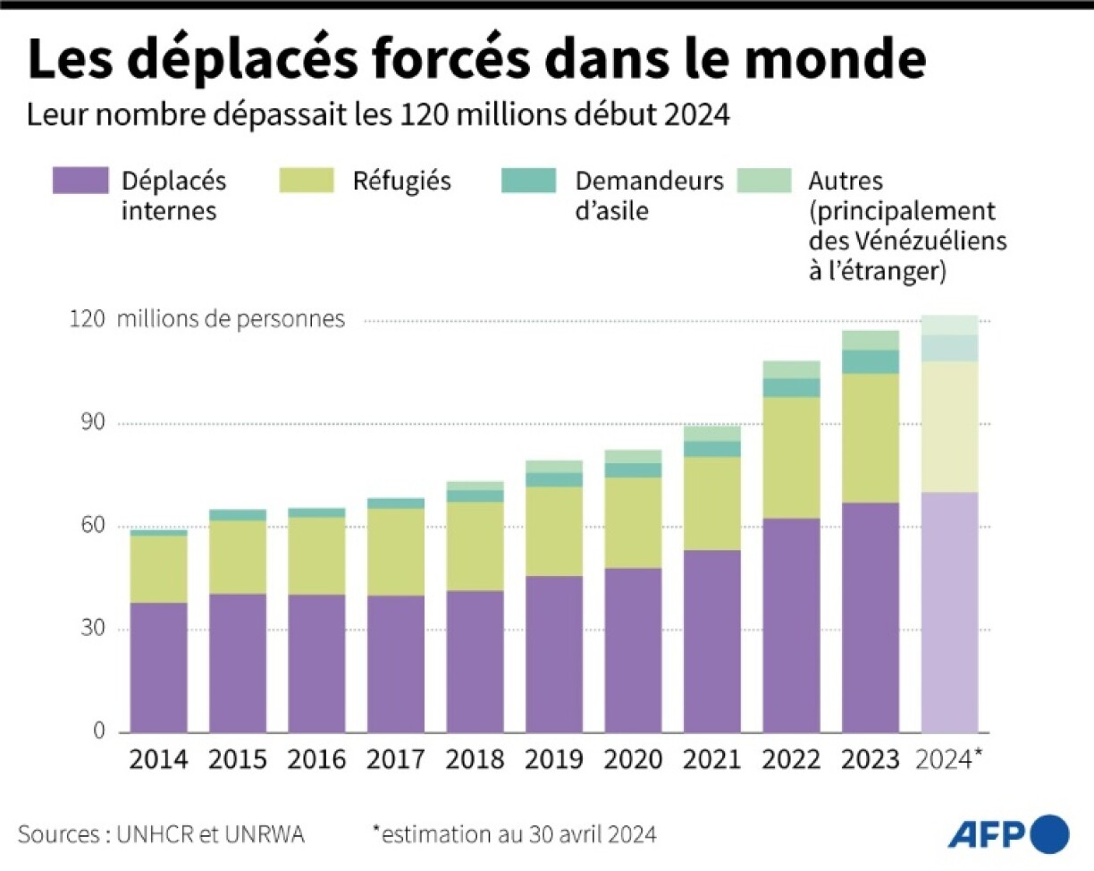 Les déplacés forcés dans le monde