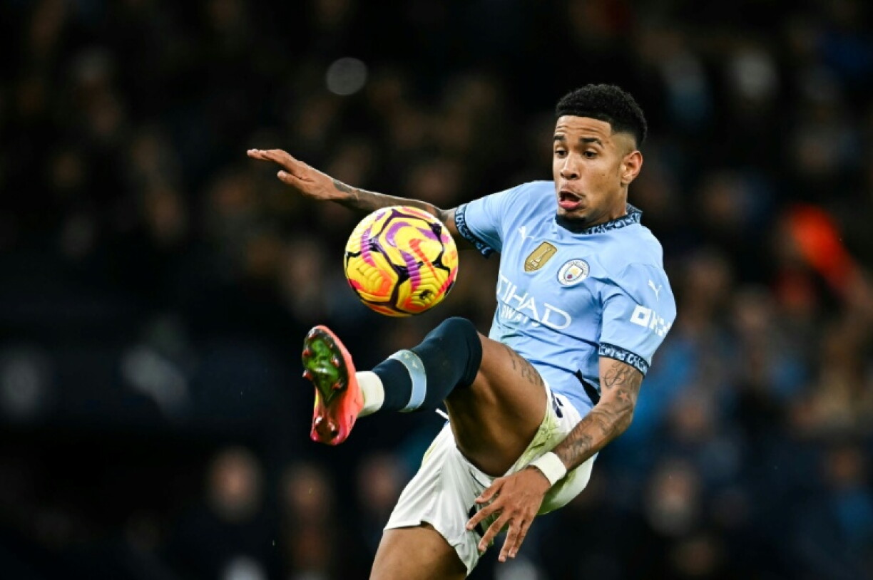 L'international brésilien Savinho lors du match de Manchester City contre Tottenham en Premier League à Manchester le 23 novembre 2024