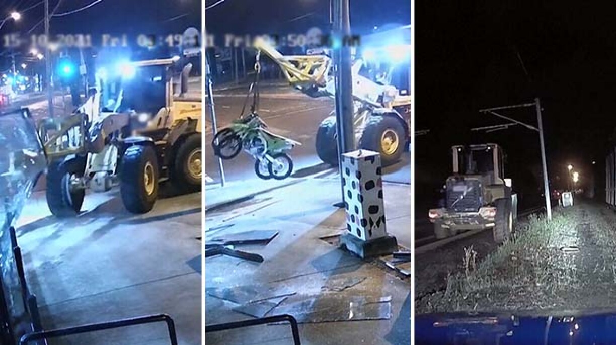 Histoire rocambolesque: avec son tracteur, il vole une moto dans un magasin avant d’être poursuivi par la police (vidéo)