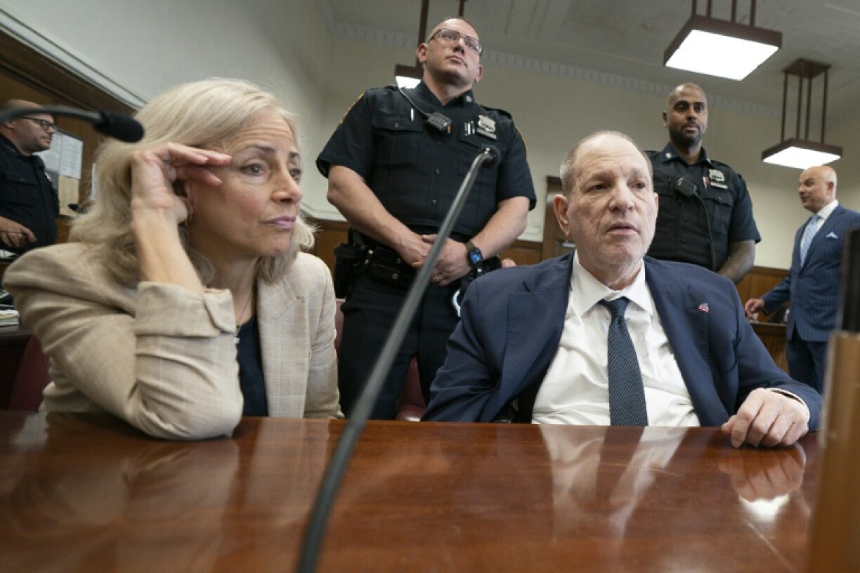 Disgraced former Hollywood film producer Harvey Weinstein appears in Manhattan criminal court during his rape and sexual assault re-trial in New York on June 11, 2025