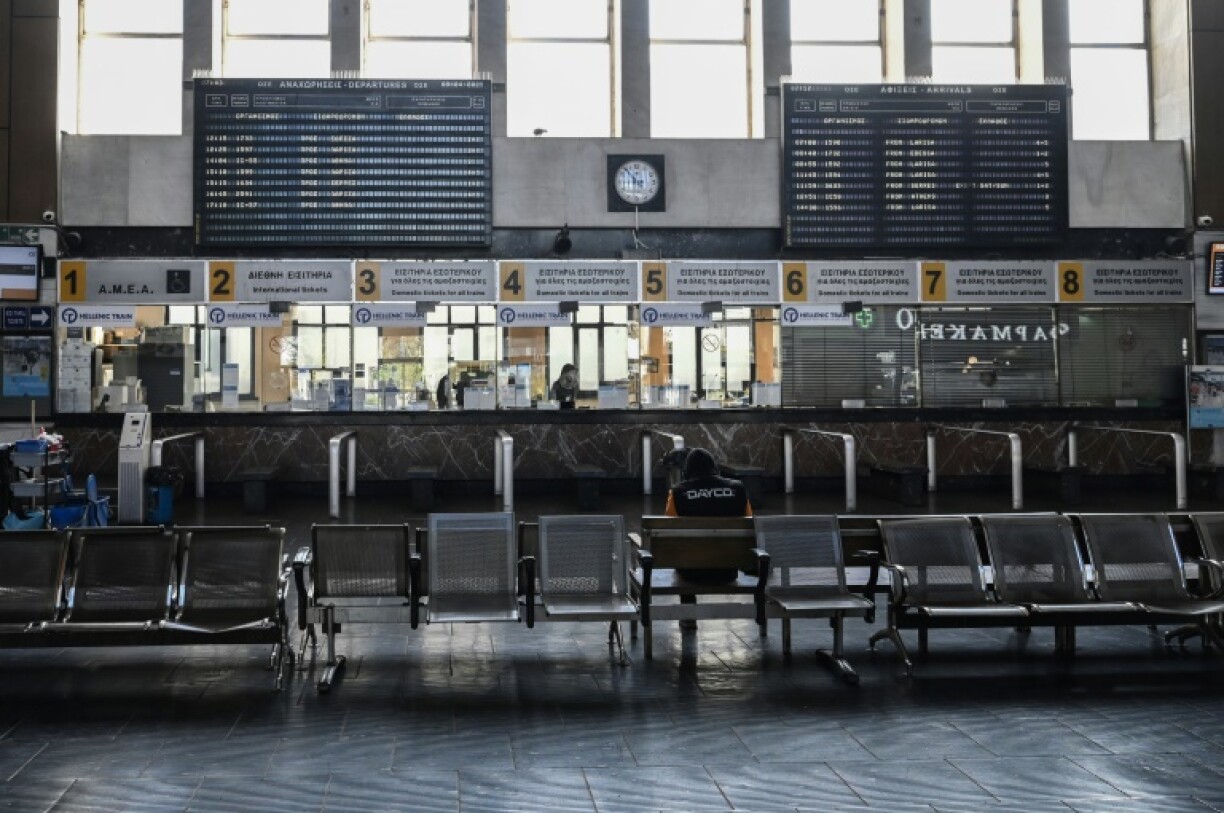 Air, rail and ferry services were affected, while schools, shops and banks were shut