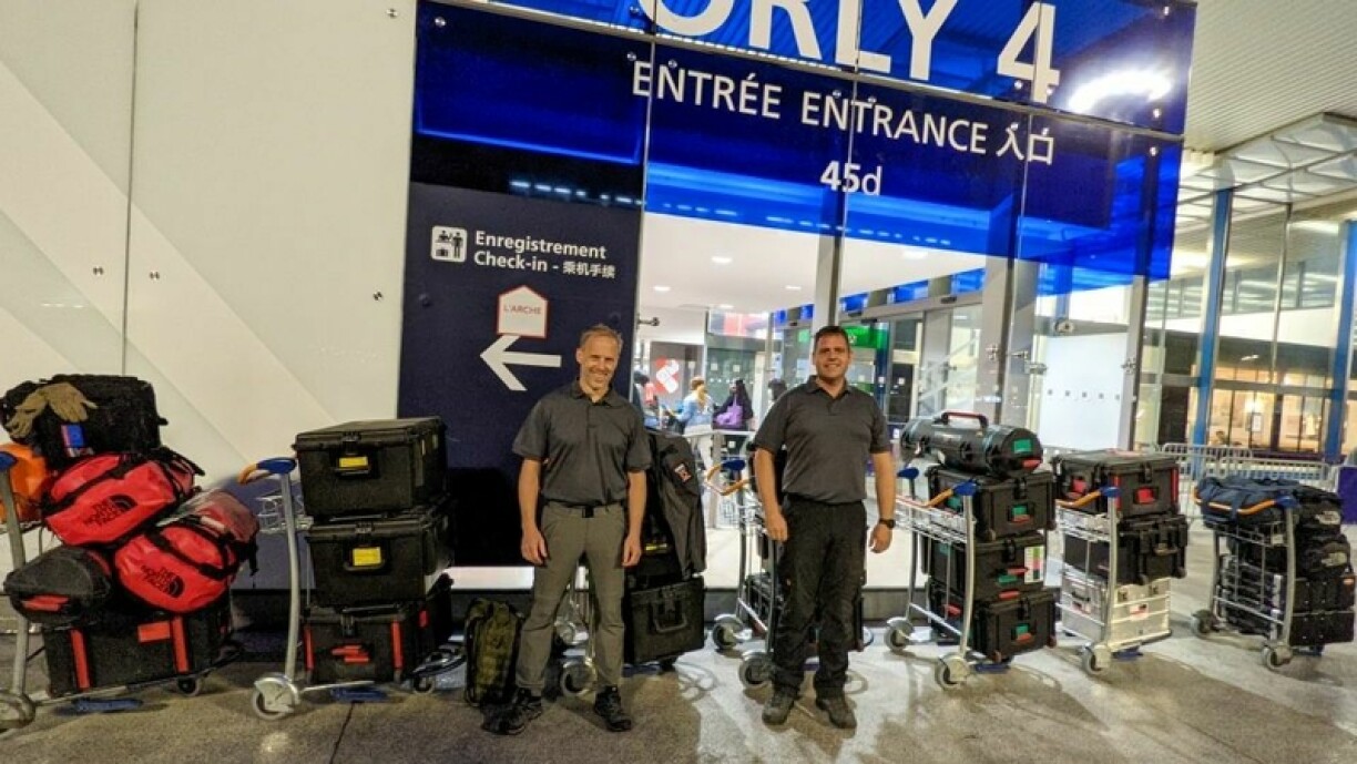 Zwee CGDIS-Secouristen um Wee fir op Haïti (2021).