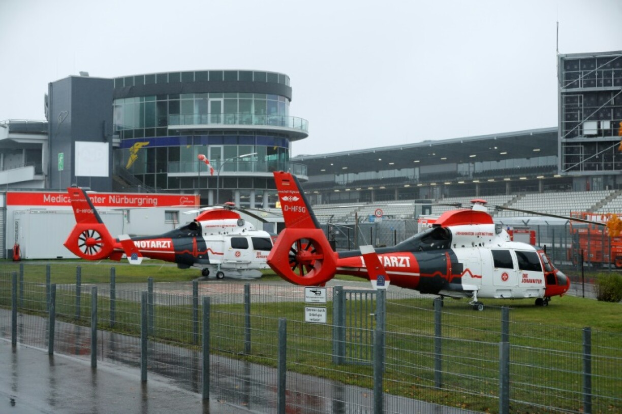 Des hélicoptères de secours sur le Nürburgring