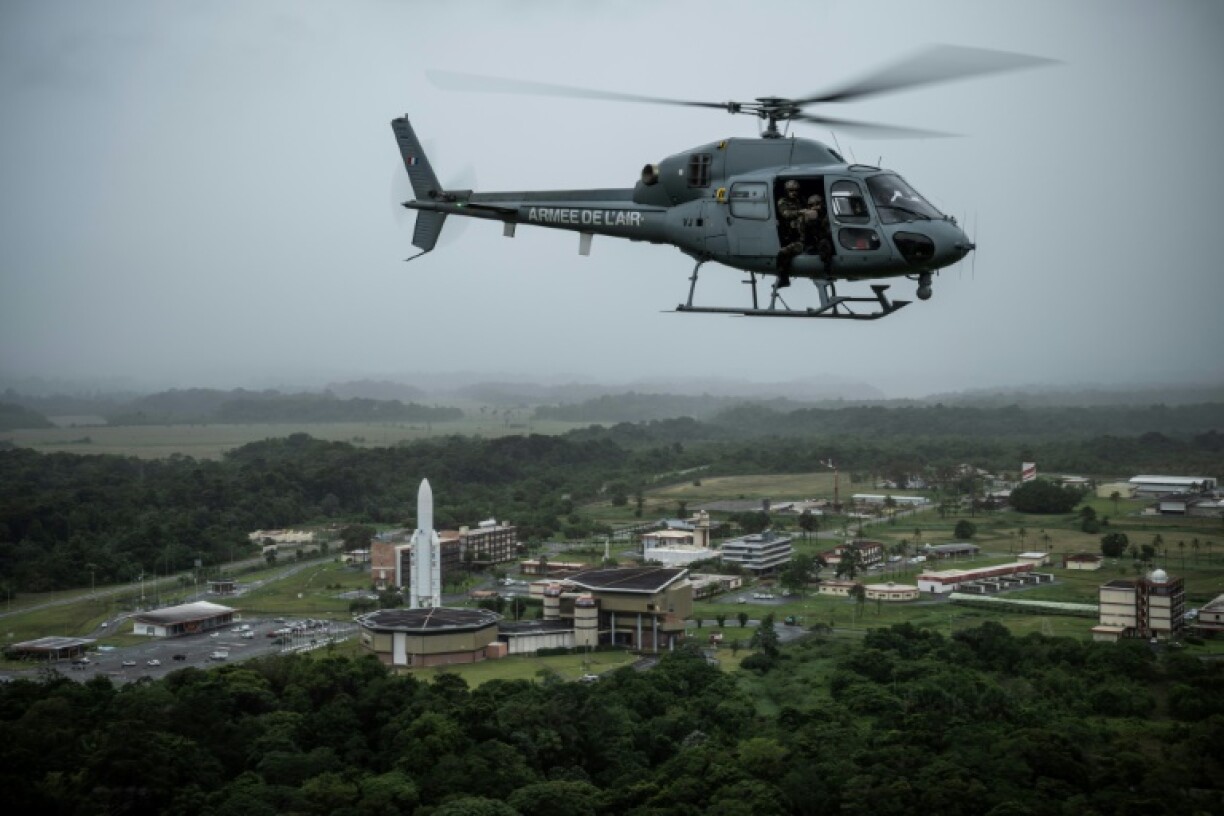 The French military deployed to secure the launch site in Kourou, French Guiana