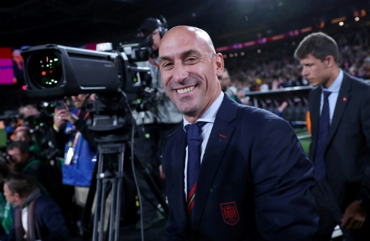 Luis Rubiales, alors président de la Fédération espagnole de football, le 20 août 2023 à Sydney lors de la finale de la Coupe du monde féminine