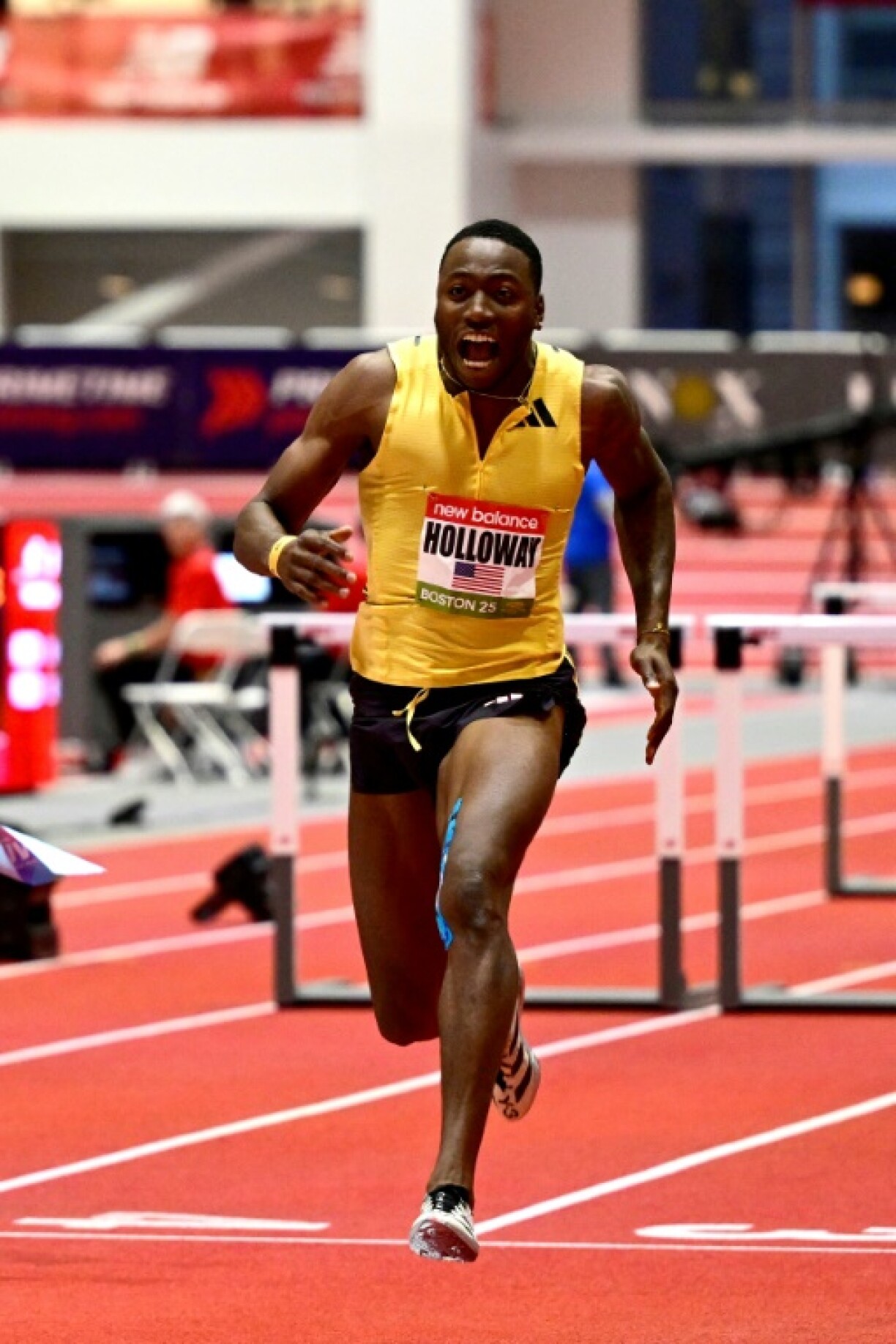 Olympic 110m hurdles king Grant Holloway romps to victory in the men's 60m hurdles