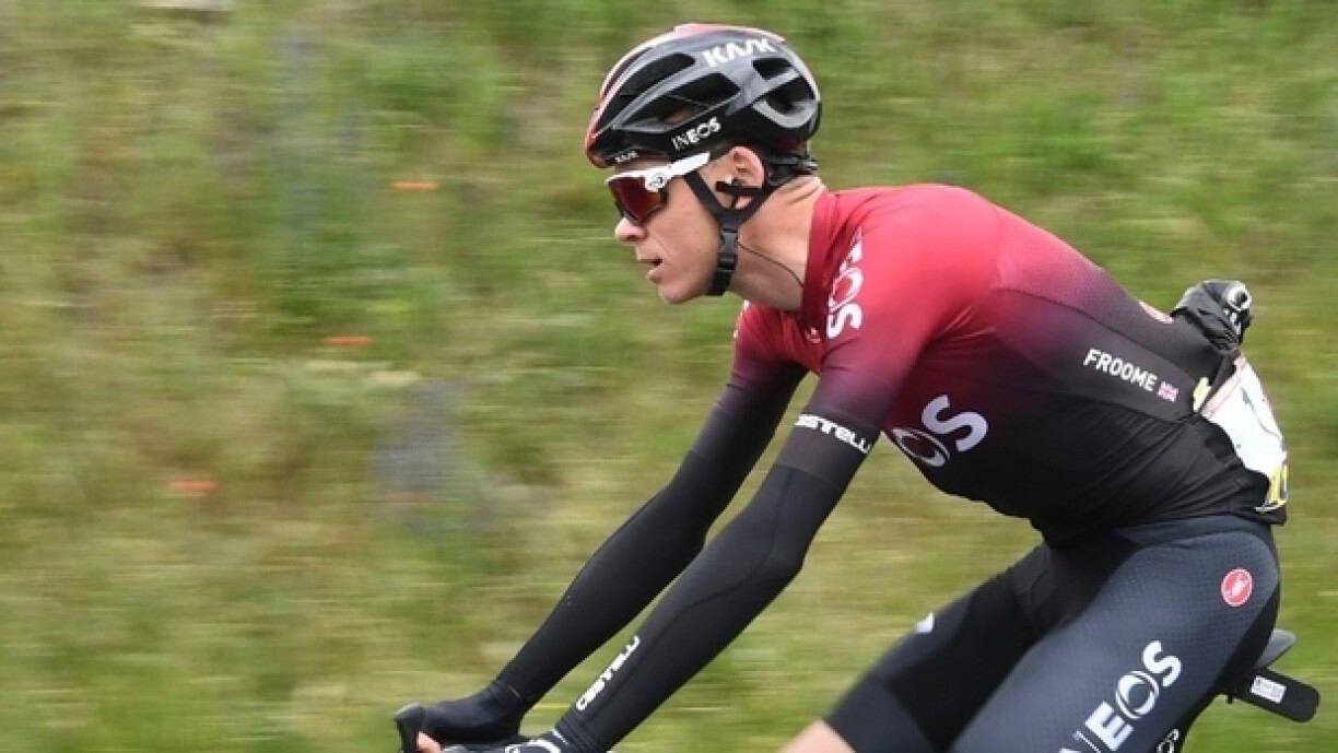 Chris Froome (Ineos) lors de la 3e étape du Dauphiné, le 11 juin 2019 entre le Puy-en-Velay et Riom