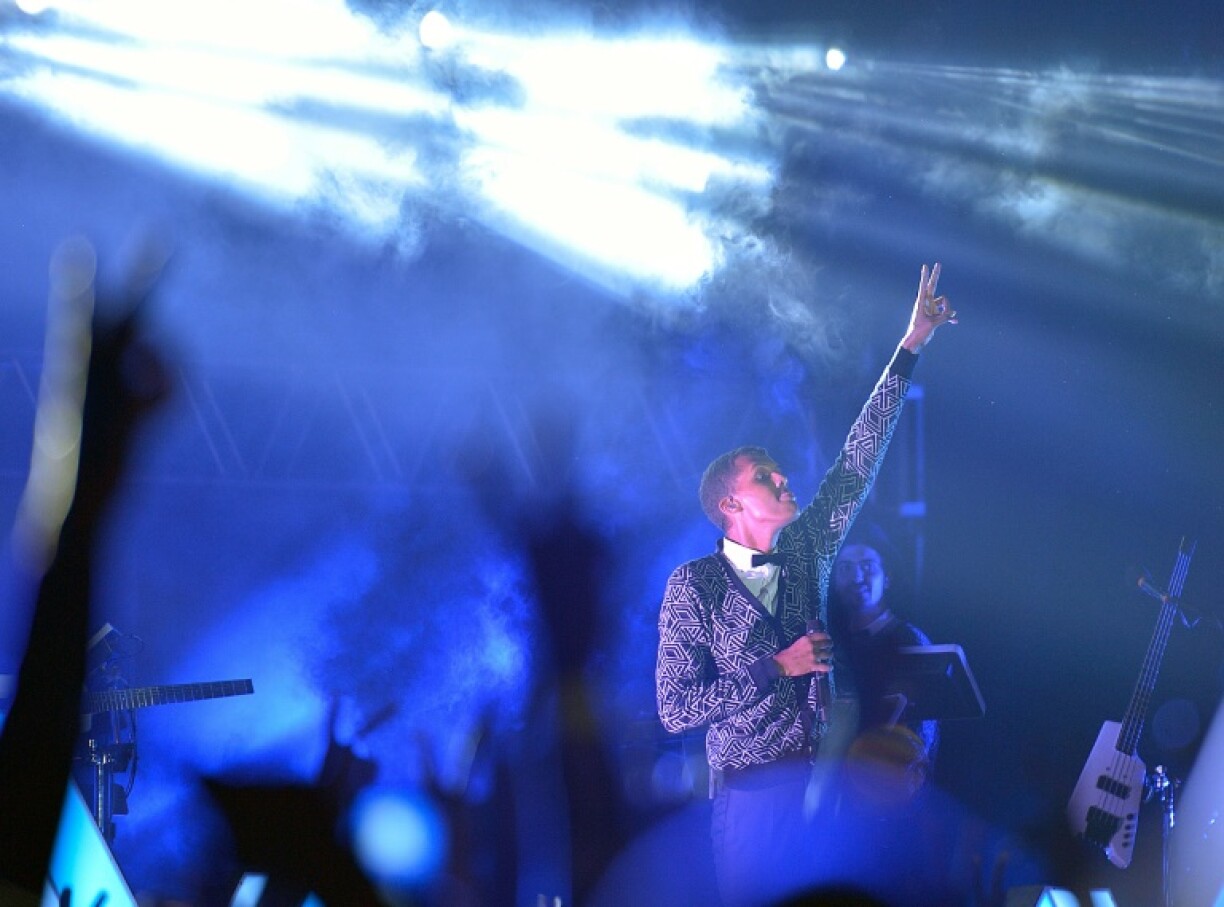 Stromae sur scène le 17 octobre 2021 à Kigali