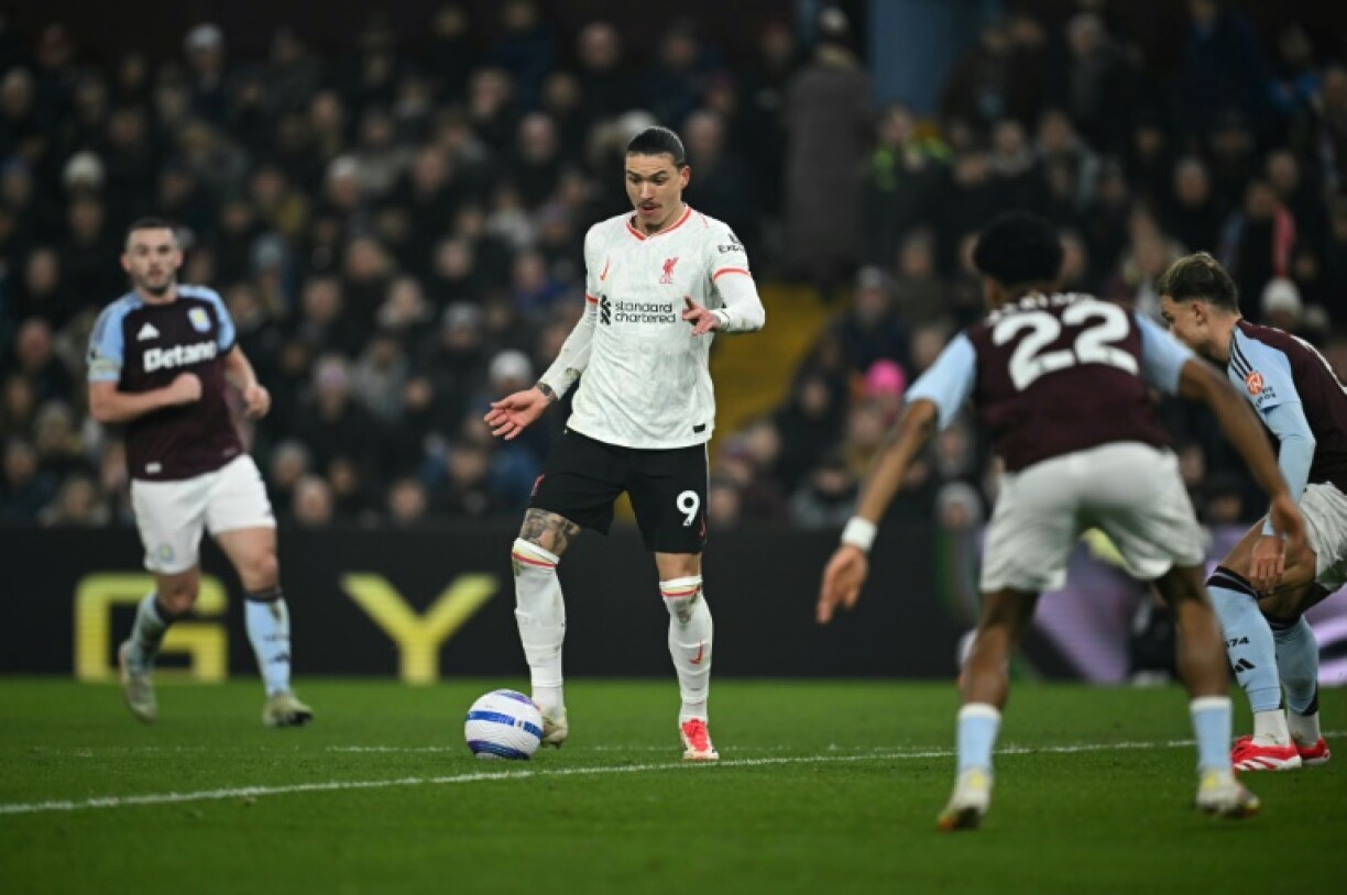 Darwin Nunez missed a clear chance to give title-chasing Liverpool victory at Aston Villa