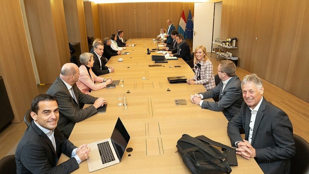 Picture of the final government council of the outgoing Bettel administration.