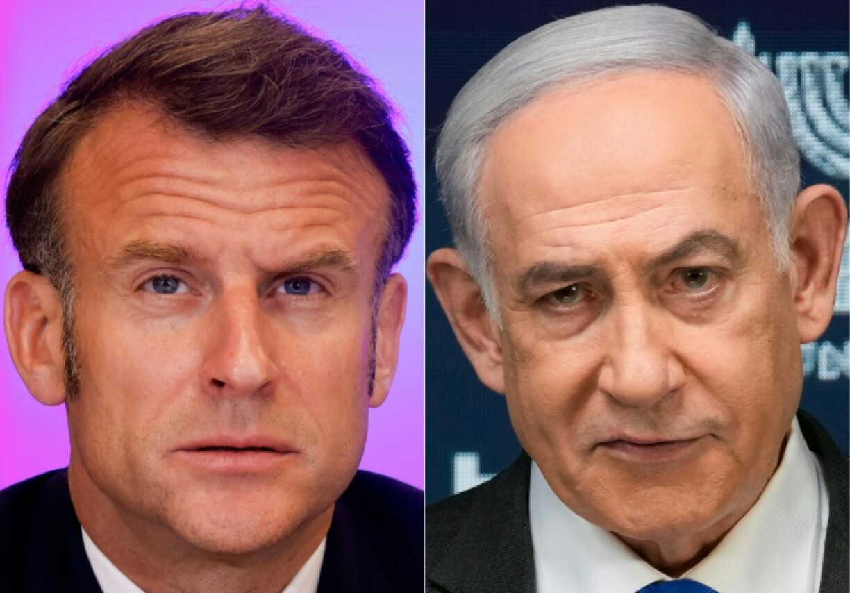 President Emmanuel Macron and Prime Minister Benjamin Netanyahu are at odds over France's move to recognise a Palestinian state next month