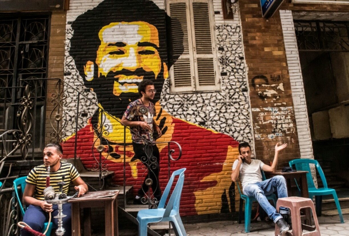 A mural of Mohamed Salah emblazoned on a wall in Egypt's capital Cairo