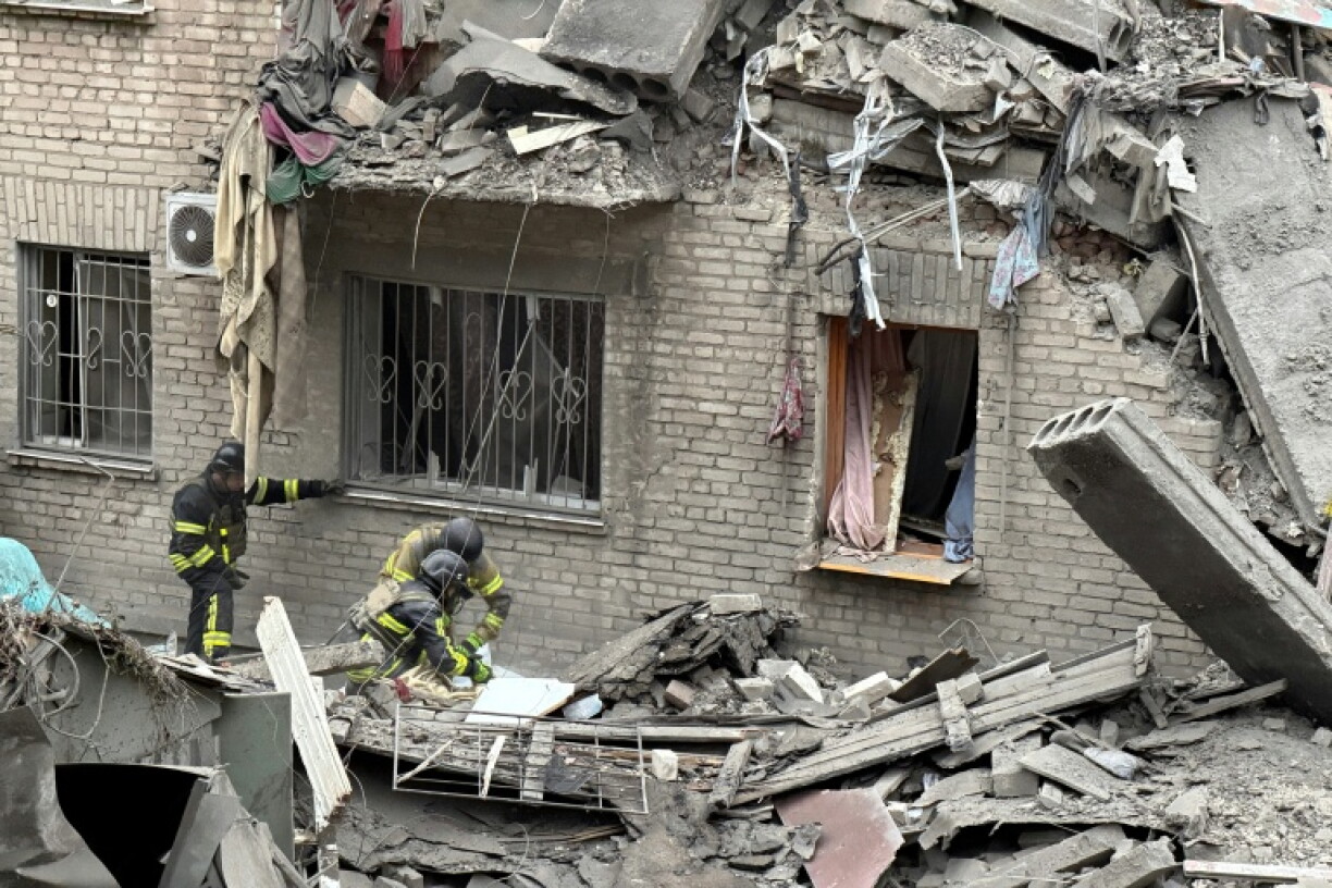 Ukrainian national police said Russia had targeted residential neighbourhoods in Zaporizhzhia