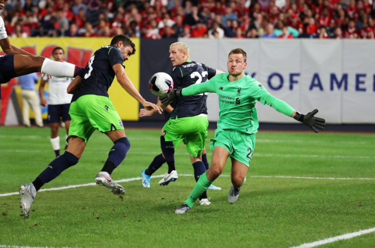 Le gardien belge de Liverpool, Simon Mignolet, lors du match amical face au Sporting CP, à New York, le 24 juillet 2019