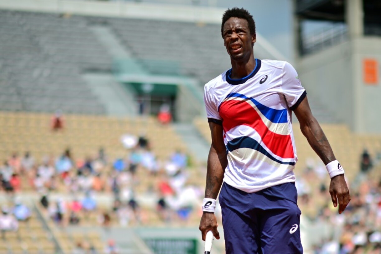 Gaël Monfils face au Suédois Mikael Ymer au 2e tour du tournoi de Roland-Garros, le 3 juin 2021